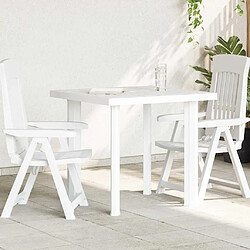 vidaXL Table jardin 80x75 - Plastique blanc