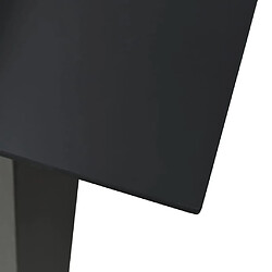 Avis vidaXL Table à dîner jardin Noir 80x80x74 cm
