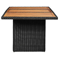 Avis vidaXL Table à manger de jardin résine tressée