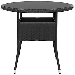 vidaXL Table de jardin - Noir