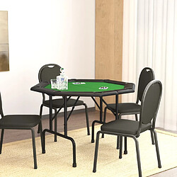 VidaXL Table de poker pliable 108x108 - Vert