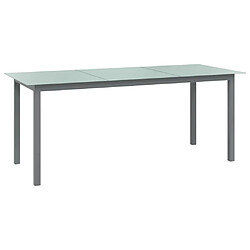 vidaXL Table jardin Gris clair 190x90 cm aluminium