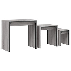 Tables basses gigognes vidaXL sonoma gris