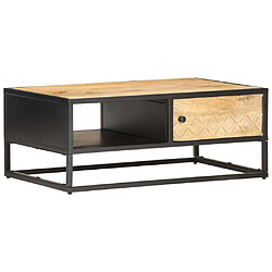 VIDAXL Table basse - Bois manguier brut