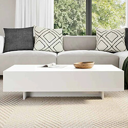 Avis vidaXL Table basse blanc brillant
