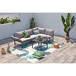 CONCEPT USINE Katea Salon de jardin bas 4 places - Gris clair