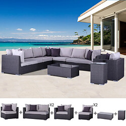 Mes Table de jardin rectangulaire - Gris foncé et clair
