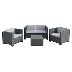 Ensemble table & chaises Pegane