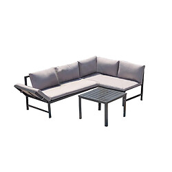 CONCEPT USINE Katea Salon de jardin bas 4 places - Gris clair