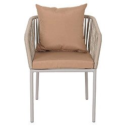 Mendler Lot de 2 chaises de jardin - Gris pas cher