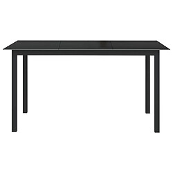 vidaXL Table de jardin - Noir
