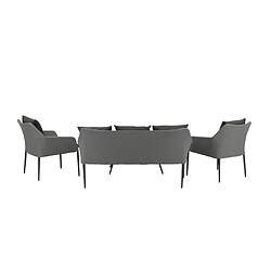 Venture home salon de jardin 5 places - Gris foncé pas cher