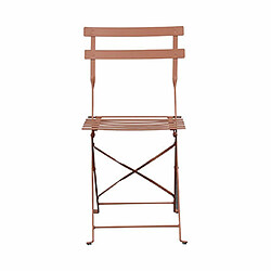 Mes Table de jardin carrée 2 places - Terracotta pas cher