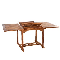 Avis Concept Usine Table de jardin rectangulaire et 6 chaises en teck huilé LUBOK