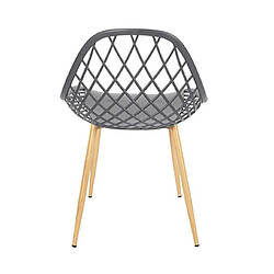 Mes Chaises de jardin Mally - Gris et naturel pas cher