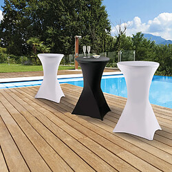 Idmarket MARKET Lot tables pliantes 105 CM + housses pas cher