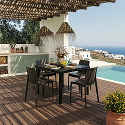 Grand soleil ensemble table bar café - Marron