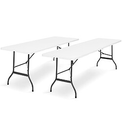Idmarket MARKET Lot de 2 tables pliantes - Camping