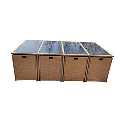 CONCEPT USINE Florida Salon de jardin 12 places - Naturel