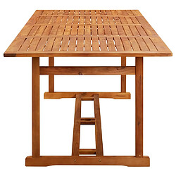Avis vidaXL Table à dîner de jardin - Bois d'acacia massif