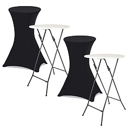 Idmarket MARKET Lot tables pliantes 105 CM + housses