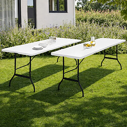 Idmarket MARKET Lot de 2 tables pliantes - Camping