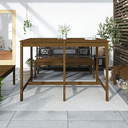 Avis vidaXL Table de jardin - Marron miel