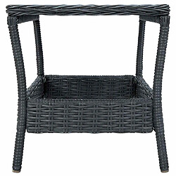 Avis vidaXL Table de jardin - Gris foncé - 45x45x46.5 cm