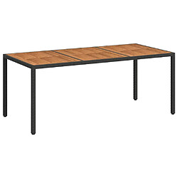 vidaXL Table de jardin 190x90x75 cm Noir
