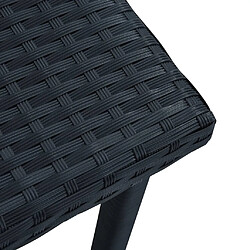 Avis vidaXL Table à thé de jardin Noir résine tressée