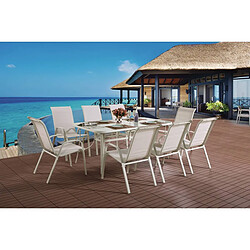 Habitat Et Jardin Salon de jardin en textilène Cordoba XL 180 - Phoenix - Ecru