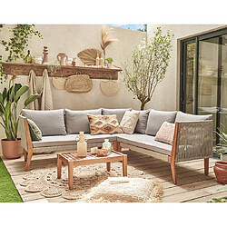 Bestmobilier Papua - Salon Bas de Jardin 5 Places Bois