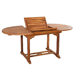 Acheter Concept Usine Salon de jardin Teck huilé 6 pers - Table ovale 4 chaises 2 fauteuils LUBOK
