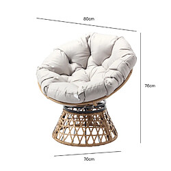 Concept Usine Fauteuil effet rotin avec coussin PAPASAN pas cher