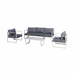 Mes Salon de jardin aluminium - Gris