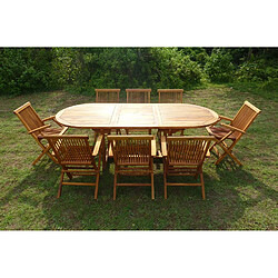 Avis C&l jardin Table de jardin teck ovale - Marron