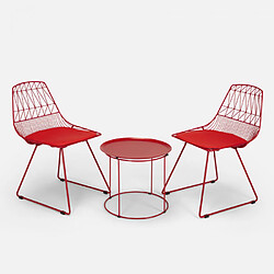 Avis Ahd amazing home design Table de jardin ronde - Rouge
