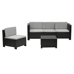 Ensemble table & chaises Pegane