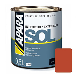 Apara Peinture Sol Satin - Rouge tomette 0.5 L