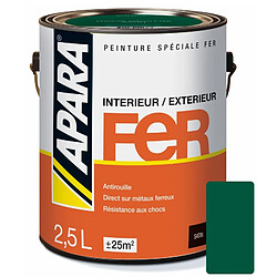 Apara Peinture Fer Satin - Vert jardin - 2,5 litres