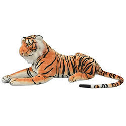 vidaXL Tigre en peluche XXL - Marron
