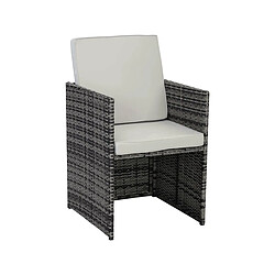 Habitat et Jardin Lot de 2 Fauteuils Chicago Gris