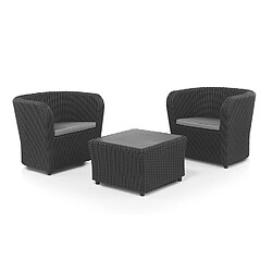 Ensemble table & chaises Pegane