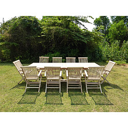 Acheter C&l jardin table de jardin teck - Teck naturel