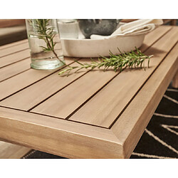 Bestmobilier Papeete - salon bas de jardin 4 places + table - en bois d'acacia FSC 100% pas cher