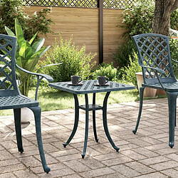 Avis vidaXL Table de jardin en aluminium coulé - Vert