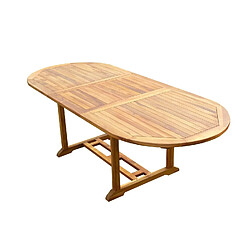 C&l jardin Table jardin teck extensible - Marron