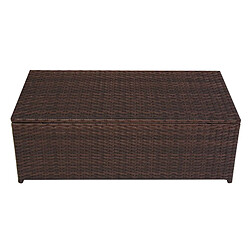 Mendler Table basse de jardin alu - Marron