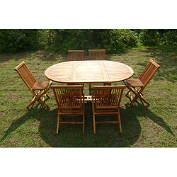 Avis C&l jardin Salon de jardin teck 6 places - Marron