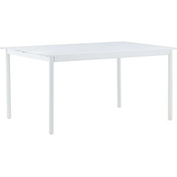 Venture Home Modena Table de jardin rectangulaire - Aluminium - 4 places - Blanc - 150 x 100 cm